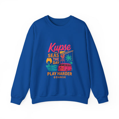 Bluza unisex z grafiką Kup Se Play Harder – klasyczny crewneck i miejski styl