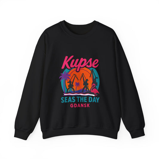 Bluza unisex z grafiką Kup Se Seas The Day – klasyczny crewneck i miejski styl