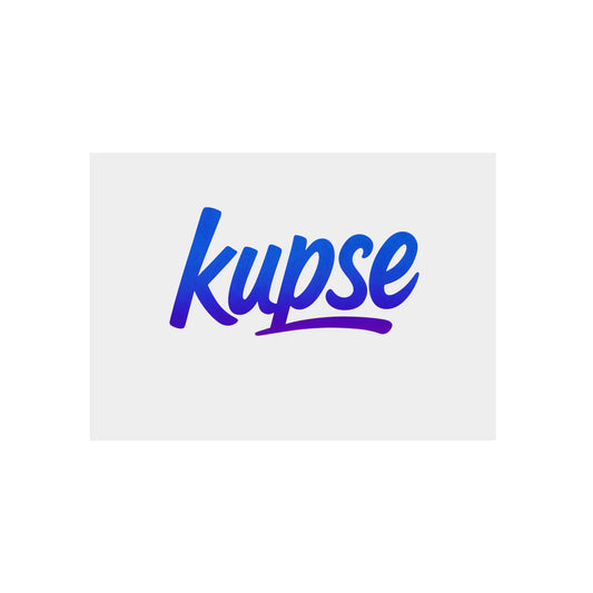 Obraz na panelu aluminiowym Kupse Logo Blue – trwały wydruk w stylu Kup Se