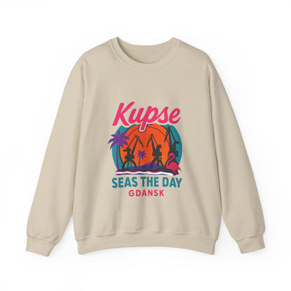 Bluza unisex z grafiką Kup Se Seas The Day – klasyczny crewneck i miejski styl