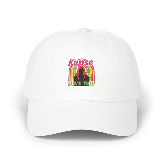 Czapka z daszkiem z grafiką Kup Se Love Trip – modny Dad Cap z charakterem