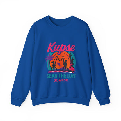 Bluza unisex z grafiką Kup Se Seas The Day – klasyczny crewneck i miejski styl