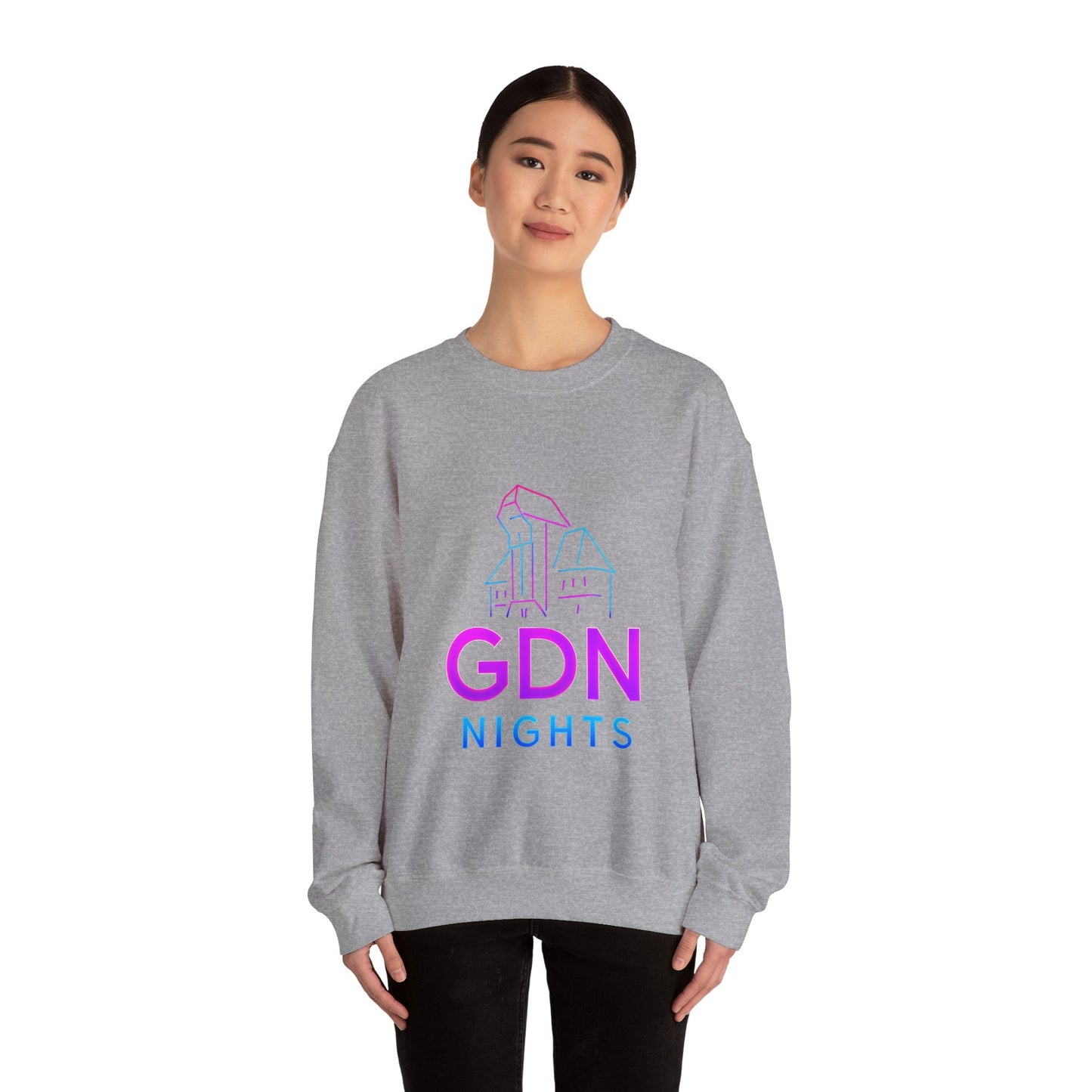 Bluza unisex z grafiką Kup Se GDN Nights – klasyczny crewneck i miejski styl