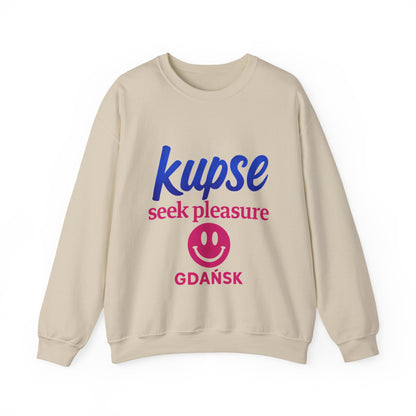 Bluza unisex z grafiką Kup Se Seek Pleasure – klasyczny crewneck i miejski styl
