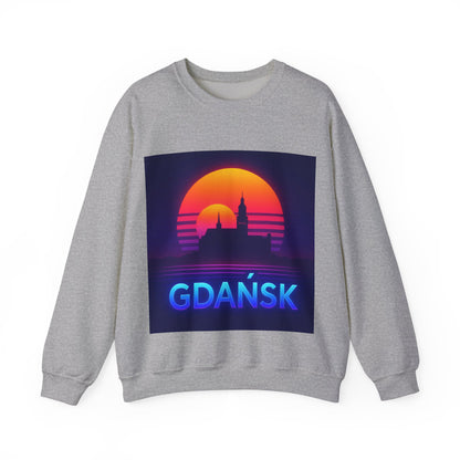 Bluza unisex z grafiką Kup Se Panorama Gdańsk – klasyczny crewneck i miejski styl