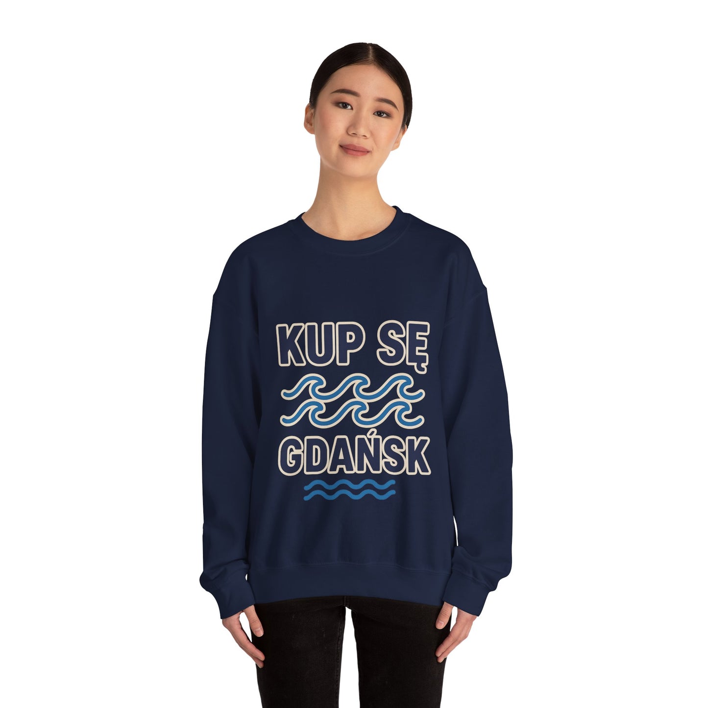 Bluza unisex z grafiką Kup Se Fale – klasyczny crewneck i miejski styl