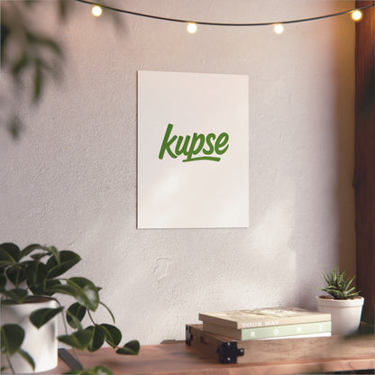 Obraz na panelu aluminiowym Kupse Logo Green – trwały wydruk w stylu Kup Se
