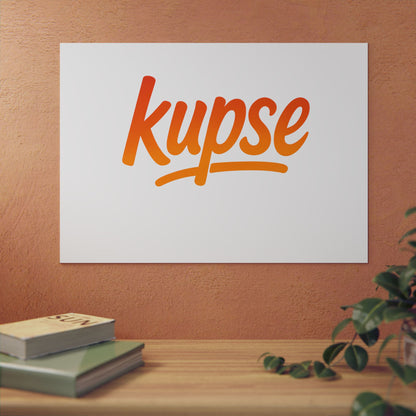 Obraz na panelu aluminiowym Kupse Logo Orange – trwały wydruk w stylu Kup Se