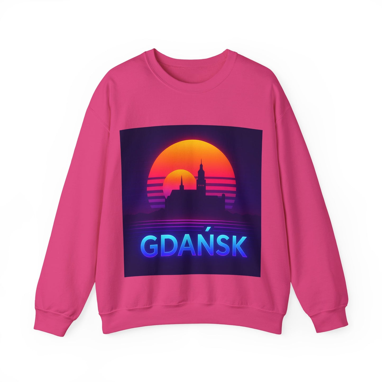 Bluza unisex z grafiką Kup Se Panorama Gdańsk – klasyczny crewneck i miejski styl