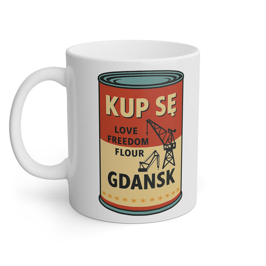 Kubek z Grafiką Kup Se – Gdańsk, Wolność i Styl
