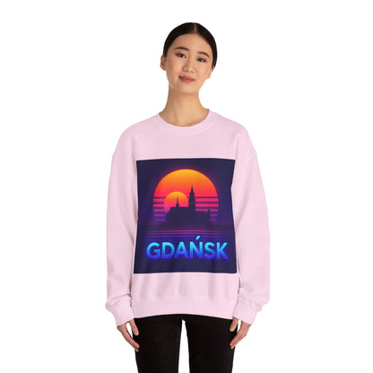 Bluza unisex z grafiką Kup Se Panorama Gdańsk – klasyczny crewneck i miejski styl
