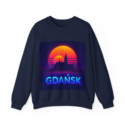 Bluza unisex z grafiką Kup Se Panorama Gdańsk – klasyczny crewneck i miejski styl