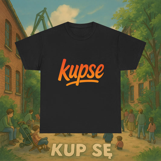 KupSe Logo Orange Style t-shirt - Unisex Heavy Cotton Tee