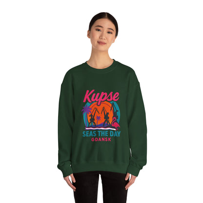 Bluza unisex z grafiką Kup Se Seas The Day – klasyczny crewneck i miejski styl