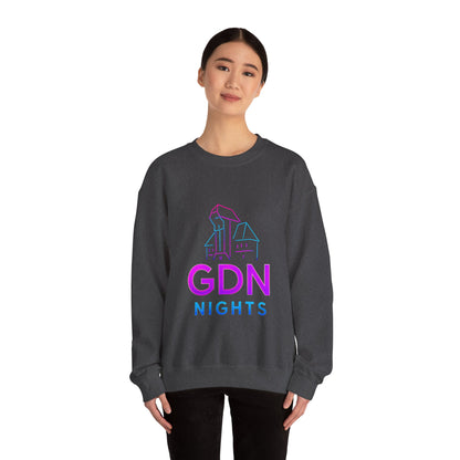 Bluza unisex z grafiką Kup Se GDN Nights – klasyczny crewneck i miejski styl