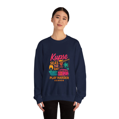 Bluza unisex z grafiką Kup Se Play Harder – klasyczny crewneck i miejski styl