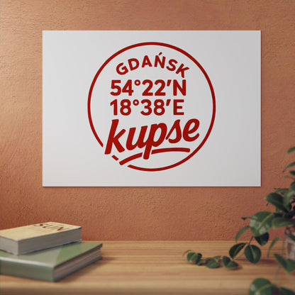 Obraz na panelu aluminiowym Koordynaty – trwały wydruk w stylu Kup Se