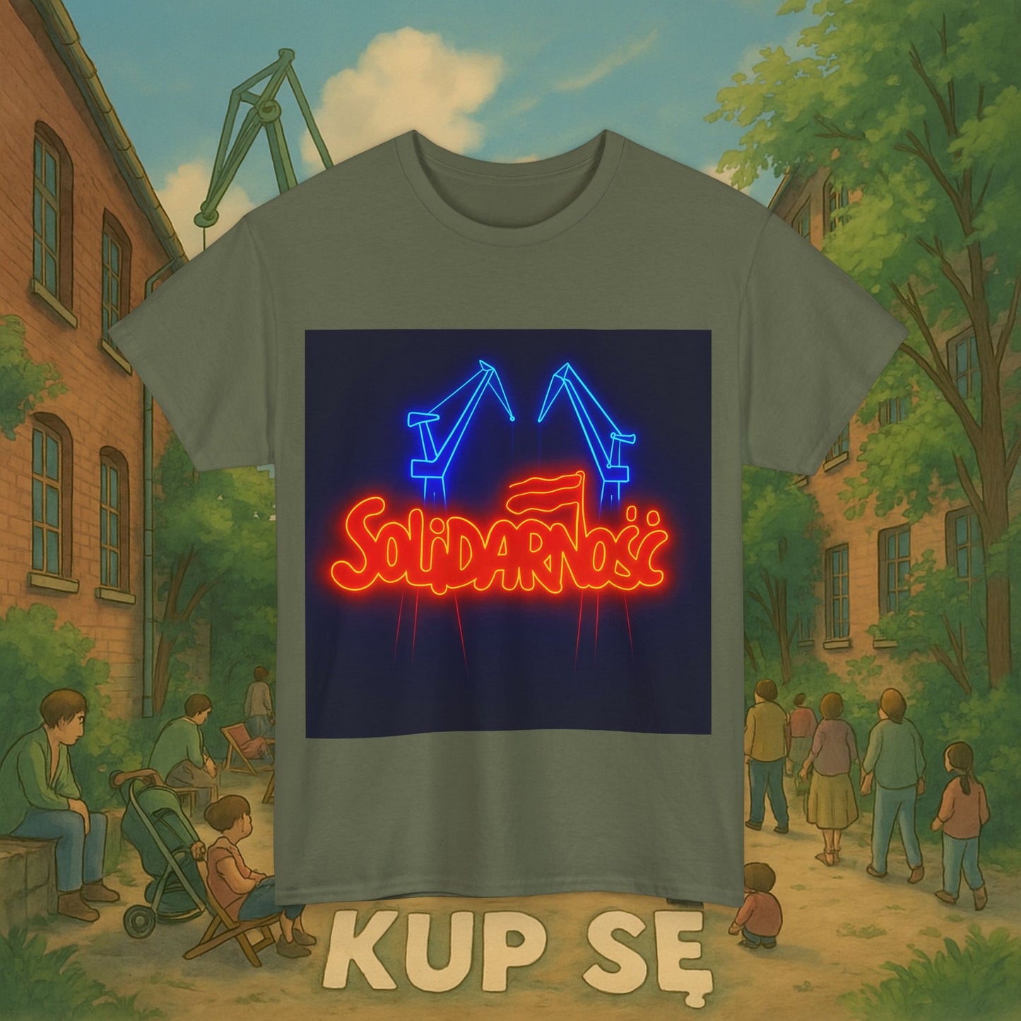 KupSe Solidarność Style t-shirt - Unisex Heavy Cotton Tee