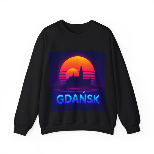 Bluza unisex z grafiką Kup Se Panorama Gdańsk – klasyczny crewneck i miejski styl