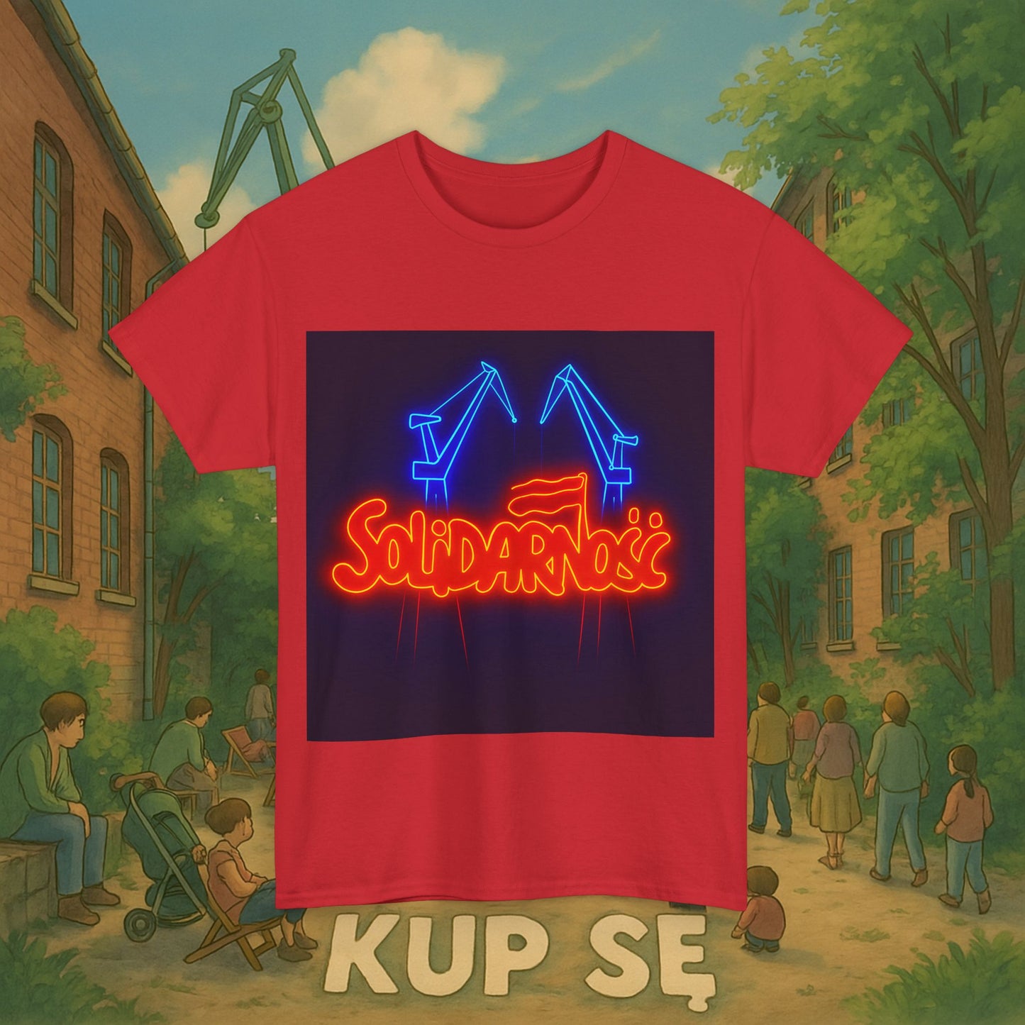 KupSe Solidarność Style t-shirt - Unisex Heavy Cotton Tee
