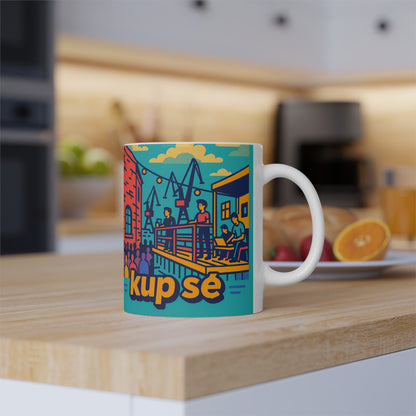 Kubek z Grafiką Kup Se – Twoja Codzienna Dawka Koloru