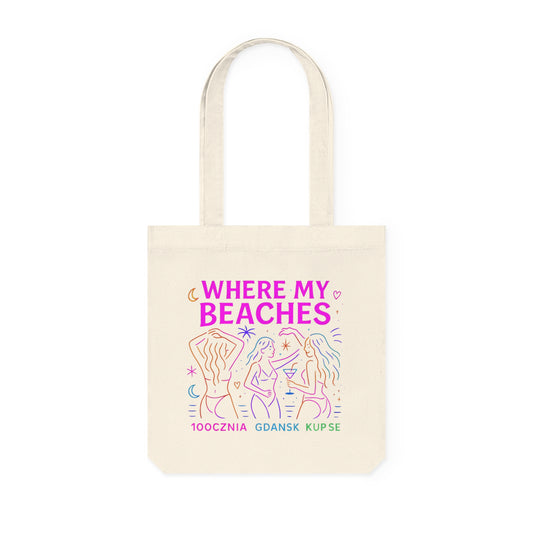Tkana Torba na Ramię Kup Se Where My Beaches – Styl i Ekologia w Jednym