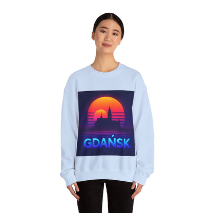 Bluza unisex z grafiką Kup Se Panorama Gdańsk – klasyczny crewneck i miejski styl