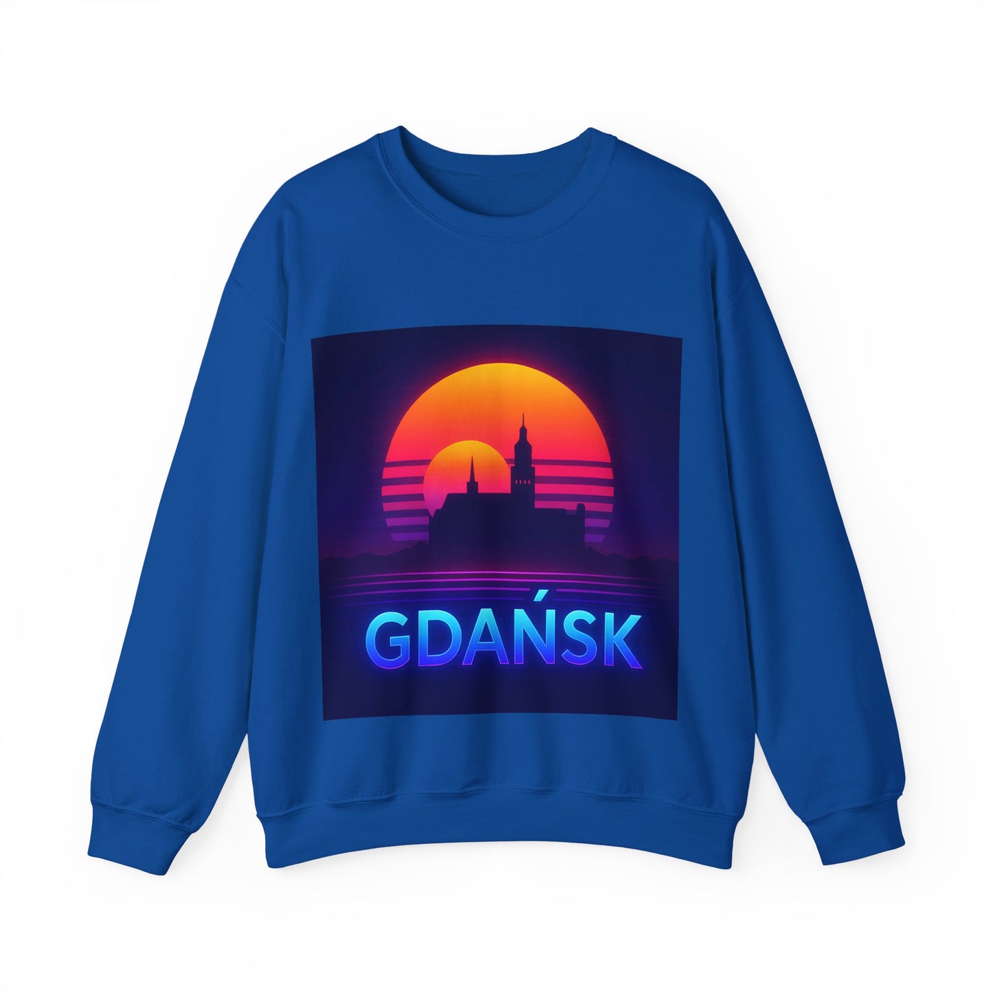 Bluza unisex z grafiką Kup Se Panorama Gdańsk – klasyczny crewneck i miejski styl