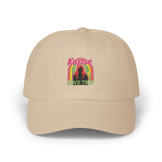 Czapka z daszkiem z grafiką Kup Se Love Trip – modny Dad Cap z charakterem