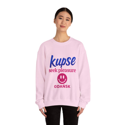 Bluza unisex z grafiką Kup Se Seek Pleasure – klasyczny crewneck i miejski styl
