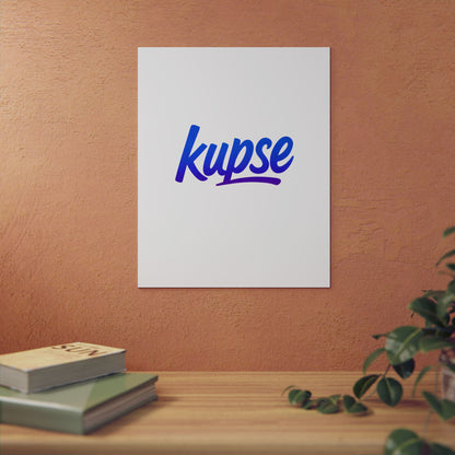 Obraz na panelu aluminiowym Kupse Logo Blue – trwały wydruk w stylu Kup Se