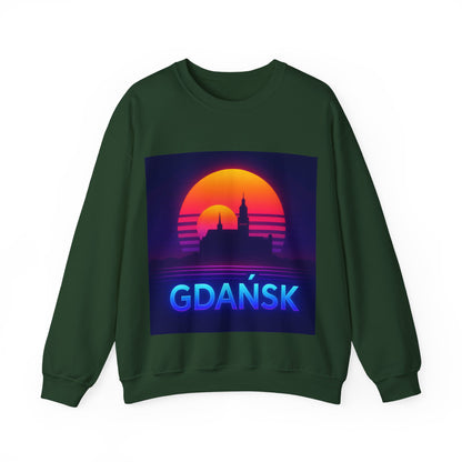 Bluza unisex z grafiką Kup Se Panorama Gdańsk – klasyczny crewneck i miejski styl
