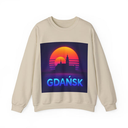 Bluza unisex z grafiką Kup Se Panorama Gdańsk – klasyczny crewneck i miejski styl