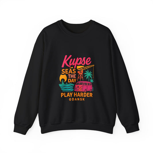 Bluza unisex z grafiką Kup Se Play Harder – klasyczny crewneck i miejski styl