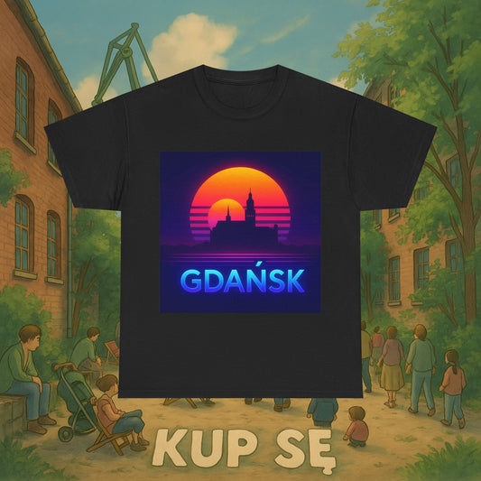 KupSe Panorama Gdańska Style t-shirt - Unisex Heavy Cotton Tee