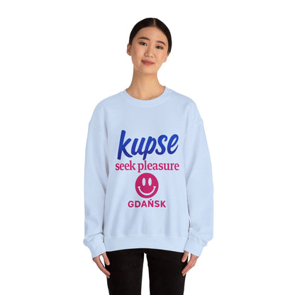 Bluza unisex z grafiką Kup Se Seek Pleasure – klasyczny crewneck i miejski styl