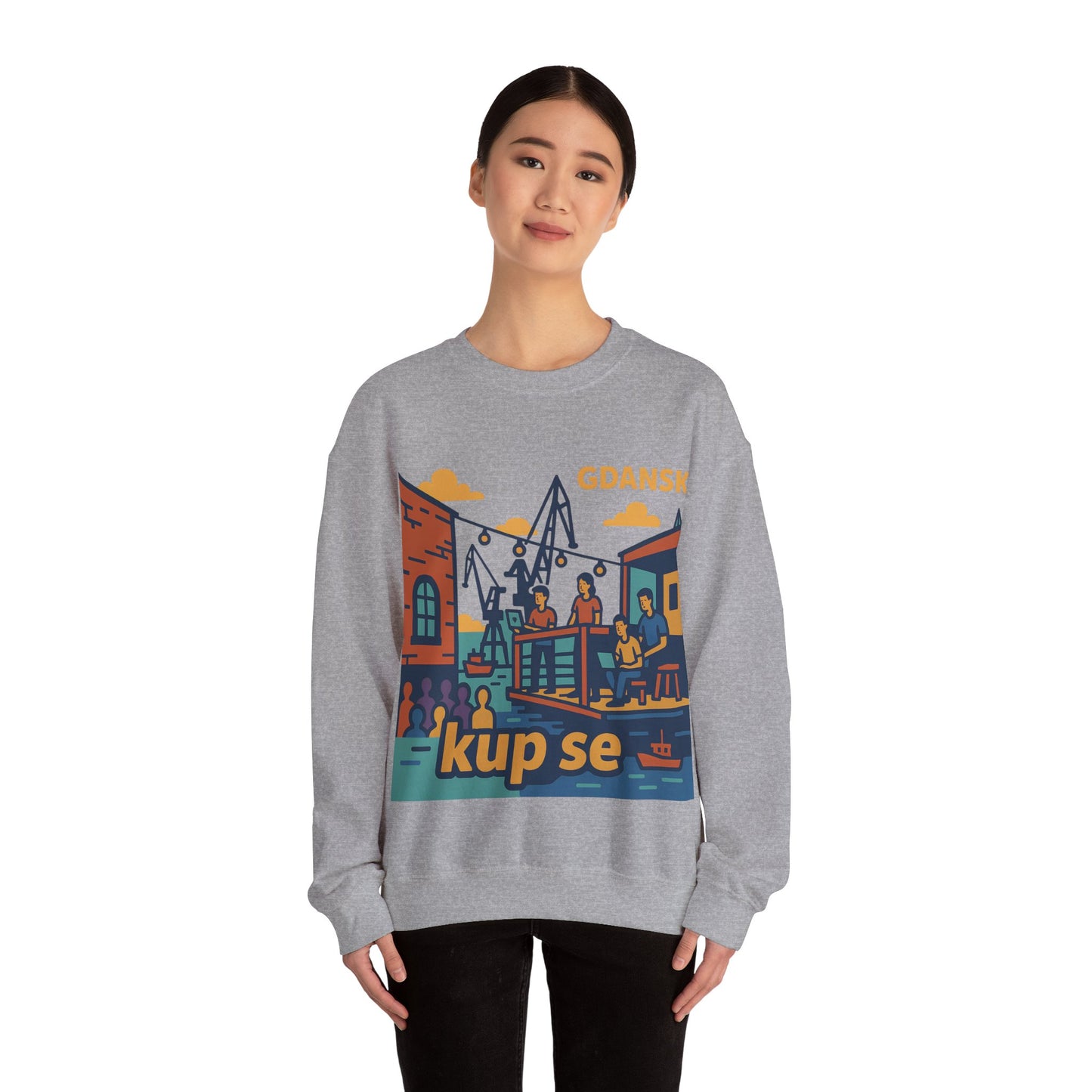 Bluza unisex z grafiką Kup Se Vibe – klasyczny crewneck i miejski styl