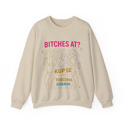 Bluza unisex z grafiką Kup Se Bi*ches at? – klasyczny crewneck i miejski styl