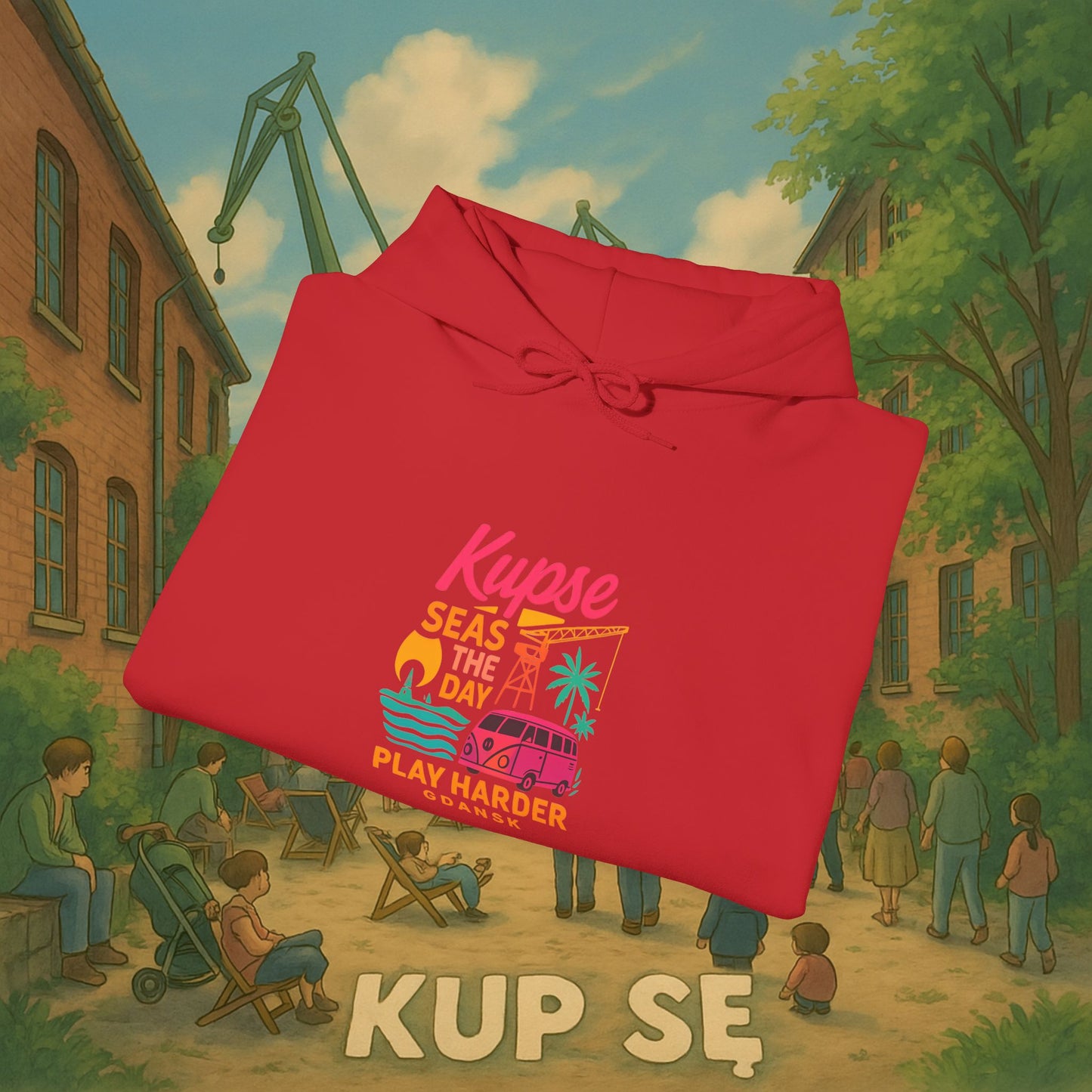 Unisex Heavy Blend Hoodie – Play Harder – Kup Se
