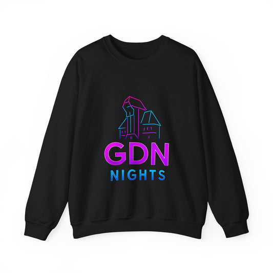 Bluza unisex z grafiką Kup Se GDN Nights – klasyczny crewneck i miejski styl